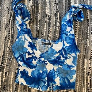 Zara floral crop top